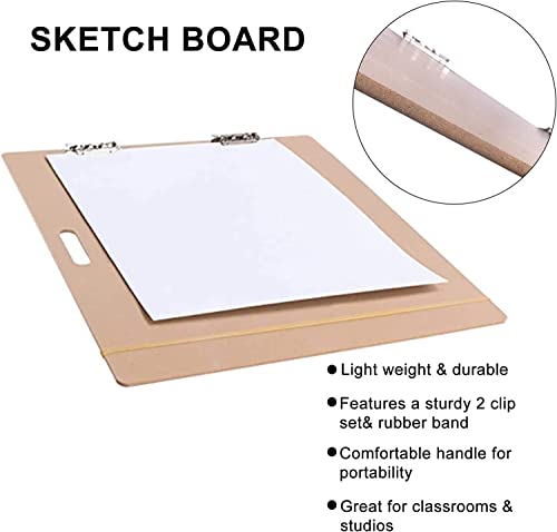 Vencer 18" x 18" Artist Sketch Tote Board,Drawing Board with Clips and Handle for Classroom,Studio or Field Use,VAB-004 - size: 18" x 18"