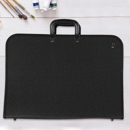 SEWACC Art Portfolio Case Painting Bag with Handle 35x50cm Portable Drawing Portfolio Tote for Students Artist Carrying Storage for Artwork Posters