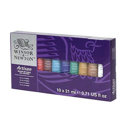 Winsor & Newton Artisan Water Mixable Oil Color Paint Set, 0.71-oz (21ml) Tubes, Set of 10 - style: Tube Set 10 x 0.71-oz