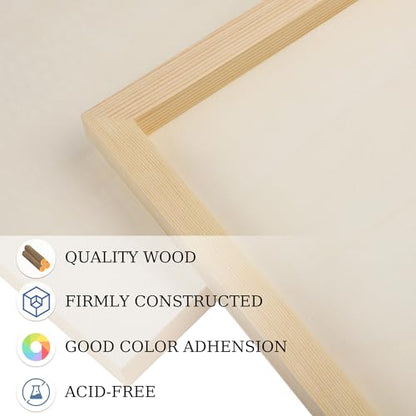 Aodaer 4 Pack Wood Panels 30 x 40 Inch Wooden Panels Canvas Unfinished Craft Wood Boards Panel for Art Crafts Acrylic and Oil Painting Pouring DIY Projects - size: 30 x 40 Inch