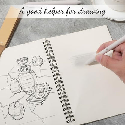 Sliverdew 12 Pcs Blending Stumps and Tortillions Set, Dual-Ended Paper Art Blenders for Drawing, 6 Sizes Shading Pencils Sketch Sticks for Artist Student Oil Pastel Charcoal Smudging