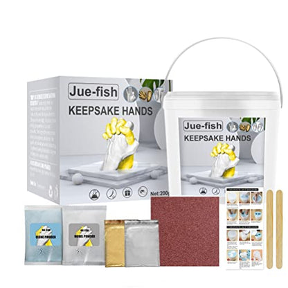 3D Keepsake Casting Model Kit - DIY Plaster Molding Sculpture Kit, Hand Holding Craft for Adults Couples Romantic Activity Set, Baby Shower, Anniversary,Baby Hand Feet Mold Keepsake