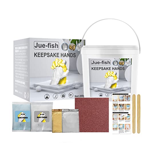 3D Keepsake Casting Model Kit - DIY Plaster Molding Sculpture Kit, Hand Holding Craft for Adults Couples Romantic Activity Set, Baby Shower, Anniversary,Baby Hand Feet Mold Keepsake