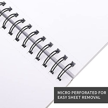 FIXSMITH 9"X12" Sketch Book | 400 Sheets (68 lb/100gsm) Sketchbook| 4 Pack (100 Sheets Each) |Acid Free Drawing Paper | Spiral Bound Sketchpad for Beginners,Artists & Professionals | Bright White - color: Black, size: 9"x12"-4 Pack