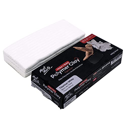 Mont Marte Make n Bake Polymer Clay 400g - Titanium White-3PACK - color: Titanium White, size: 42.3oz