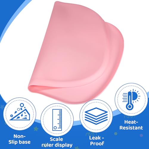 Silicone Art Mats for Kids 24” x 16”, Silicone Craft Mats with Raised Edges, Paint Mats for DIY, Paint, Crafts, Clay, Jewelry-Making (Pink) - color: Pink