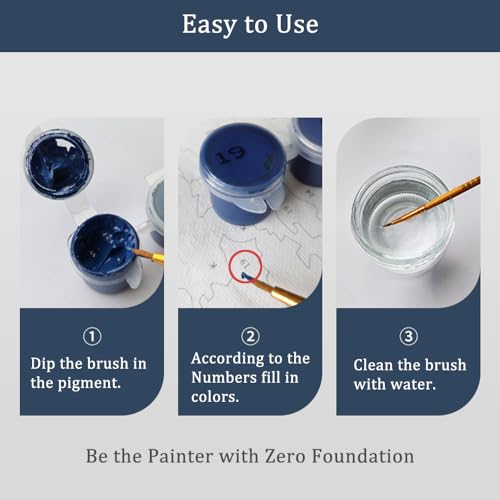 Natuyalo Paint by Numbers Kit for Adults - Beach DIY Adult Paint by Number Kits Seascape Acrylic Canvas Painting for Adults Beginners Kids Art Crafts Without Frame, 16x20 Inch - color: ART-01