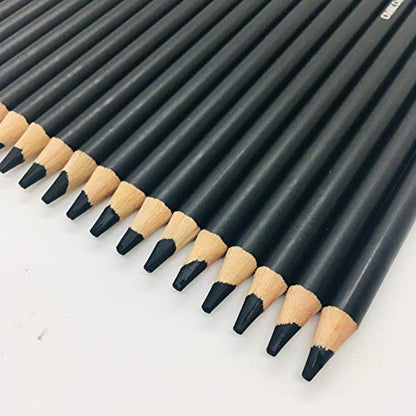 Drawing Charcoal Pencils 24 Piece Set, Pro Art Graphite Sketching&Shading Supplies, Ideal For Kid Beginner Student Adults Artist - color: Charcoal 24 Pc Set