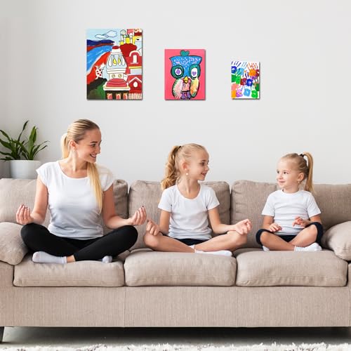 Halobios Stretched Canvases for Painting with 11x14 Inch, 5x7 Inch, 8x10, Painting Canvas for Acrylics,Oils & Other Painting Media, 5/8 Inch Profile 100% Cotton Artist Framed Canvas(3 Packs) - size: 3 Pack Mixed - 11×14IN 8×10IN 5×7IN