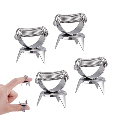 UNICRAFTALE 2Pcs Pottery Clay Glaze Clamps Stainless Steel Fingertip Dipping Glaze Clips Dipping Tong Pottery Tool for Pottery Glazing Tongs for Clay Modeling Sculpturing