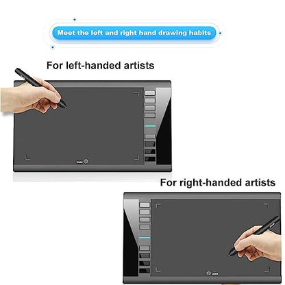 UGEE Drawing Tablet Graphics, M708 V2 Upgrade PC&Computer&Android Device,10x6 Inch Ultra Thin Large Graphic for PC, Pad with 8 Hot Keys Upgrade 16384 Level Battery-Free Stylus for Unleash Creativity - style: Wired M708 V2 Android