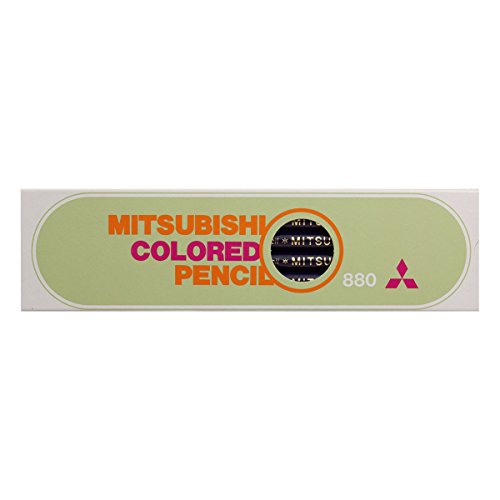 三菱鉛筆 Mitsubishi Pencils K880.10 Colored Pencils, 880 Solid Color, Elementary School Students, Airo, 1 Dozen - color: Aaro 1 Dozen