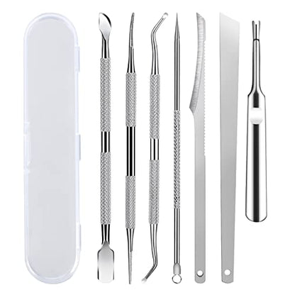 7-Pack Ingrown Toenail Tool Kit - File, Lifters, Surgical Safe Pedicure Tools for Nail Treatment & Pain Relief - color: 7-Pack