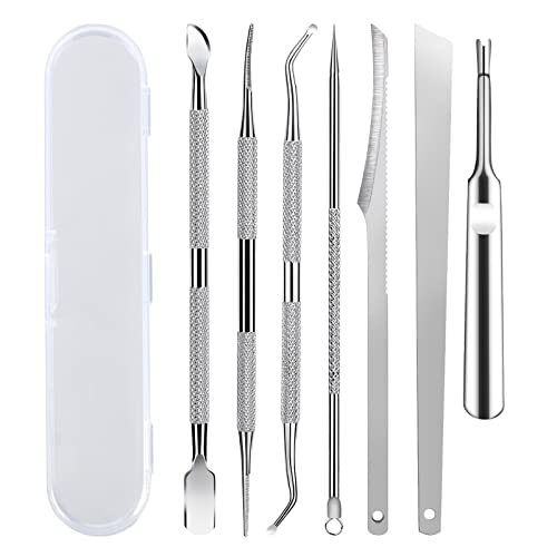 7-Pack Ingrown Toenail Tool Kit - File, Lifters, Surgical Safe Pedicure Tools for Nail Treatment & Pain Relief - color: 7-Pack