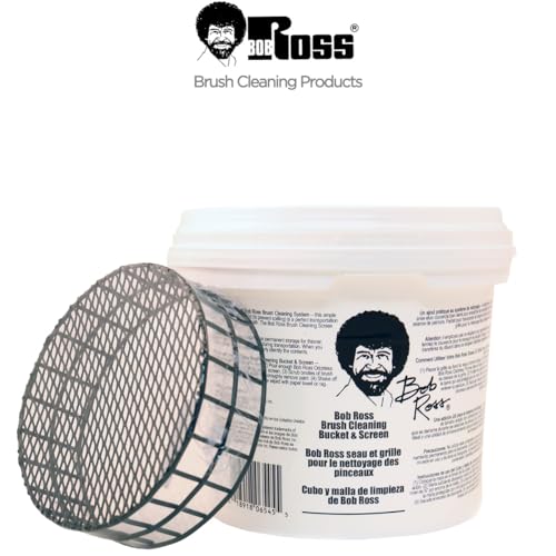 Jerry's Artarama Exclusive Set of 6 Bob Ross Oil Painting Set with Easel, 16oz Lavender Brush Cleaner, Acrylic Palette, Brushes, Canvases, and Cleaning Bucket and Screen - color: Citrus Brush Cleaner, size: 16oz Brush Cleaner