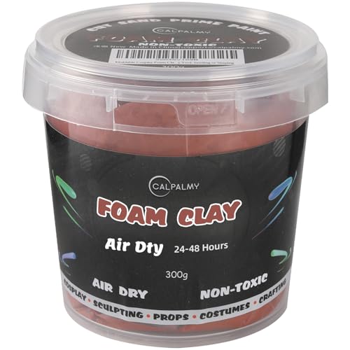 Moldable Cosplay Foam Clay Brown Colors (300g) – High Density and Quality for Intricate Designs | Air Dries to Perfection for Cutting with a Knife or Rotary Tool, Sanding or Shaping - color: Brown, size: 300g