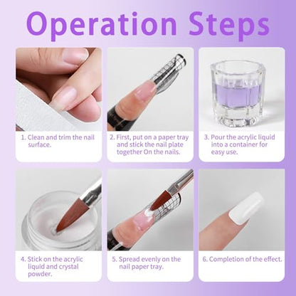 Monomer Acrylic Nail Liquid,Nail Acrylic Liquid 40ml/1.3fl.oz,Acrylic Liquid for Nails,Acrylic Liquid Monomer,Acrylic Liquid for Acrylic Powder Nails Extension for Nail Art Manicure DIY - color: 40ml