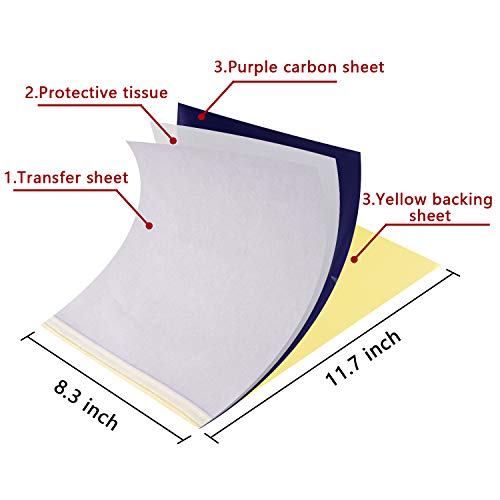 Tattoo Transfer Paper, 35 Sheets Tattoo Stencil Transfer Paper for Tattooing - size: 35 SHEETS
