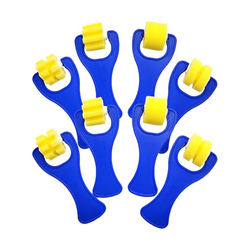 Painting Foam Brush Roller Sponge with Plastic Handle Washable Painting Brushes Touch Up Brush DIY Art Craft Painting Tool 8 pcs - color: F