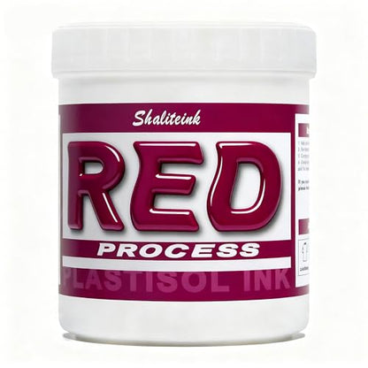 Shaliteink® Screen Printing Plastisol Ink Process Red - Highly Opaque Screen Printing Ink for Cotton, Polyester and Other Fabrics (8oz.) - color: Process Red, size: 8 fl oz