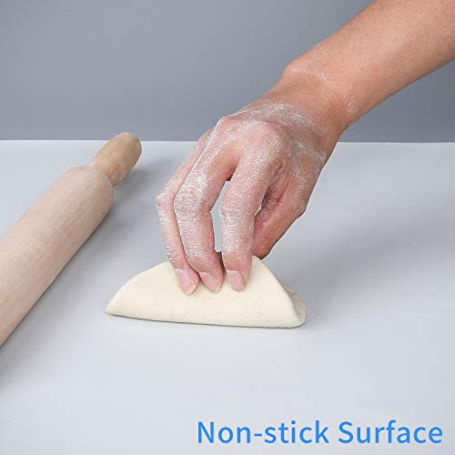24''x20'' Extra Large Silicone Baking Mat for Dough Rolling Pastry Fondant Mat Nonstick and Nonskid Heat Resistent, Countertop Protector, Dining Table Mat and Placemat (Extra Large Gray 2 Pack) - color: Extra Large Gray 2 Pack
