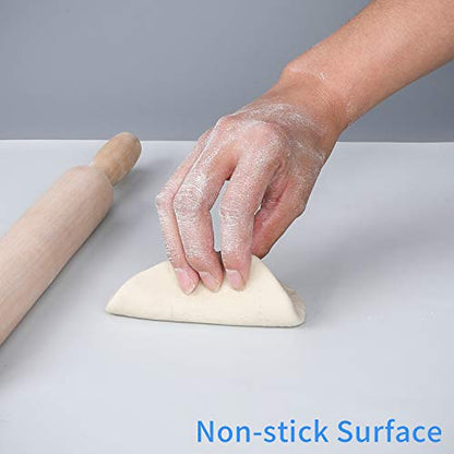 24''x20'' Extra Large Silicone Baking Mat for Dough Rolling Pastry Fondant Mat Nonstick and Nonskid Heat Resistent, Countertop Protector, Dining Table Mat and Placemat (Extra Large Gray 2 Pack) - color: Extra Large Gray 2 Pack