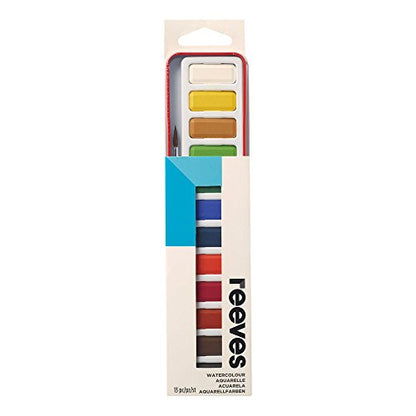 Reeves Watercolor Paint, Set of 12 Pans - style: Tin Set - 13 Piece