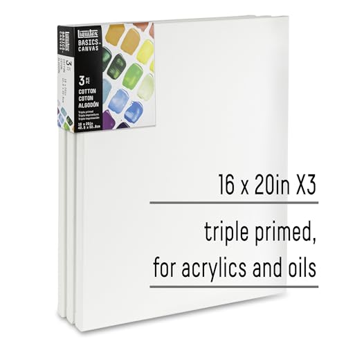 Liquitex BASICS Canvas, 3 pack, 16" x 20" - style: 16" x 20"