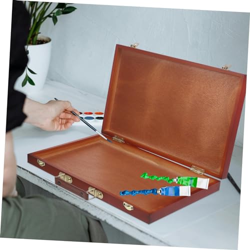 DOITOOL Elegant Wooden Portable Easel Painting Storage for Pencil Boxes and Art Tools Organizer