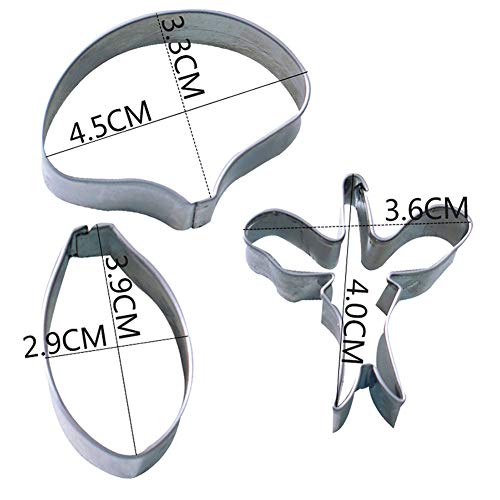3pcs/set Butterfly Orchid Sugar Flower Cutter Set Fondant Cake Sugarcraft Decorating Tools-Small