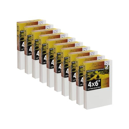 Jerry's Artarama Da Vinci Dual Sided Pro Panel Board - 30-Pack, 4x6 6mm Deep Panels for Painting - Archival, Acid-Free Art Supplies - Ultra-Smooth & Medium Textured Paint Surfaces - size: 4x6"