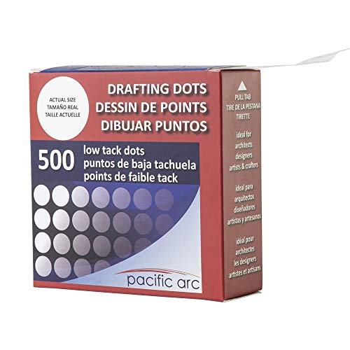 Pacific Arc Professional Blank Drafting Dots 7/8", Roll of 500 Dots per Box