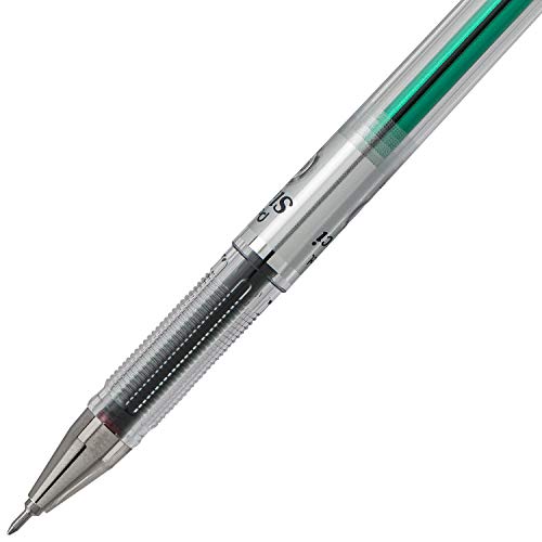 Pentel Arts Slicci 0.25 mm Extra Fine Gel Pen, Green Ink, Box of 12 (BG202-D) - color: Green, size: 12 Count (Pack of 1), style: 0.25mm