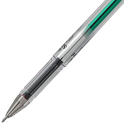 Pentel Arts Slicci 0.25 mm Extra Fine Gel Pen, Green Ink, Box of 12 (BG202-D) - color: Green, size: 12 Count (Pack of 1), style: 0.25mm