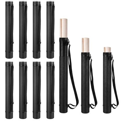 Henoyso 12 Pcs Extendable Poster Tubes Bulk with Strap Blueprint Holder & Carrying Case for Maps, Documents, Artworks, Banners (L) - size: L