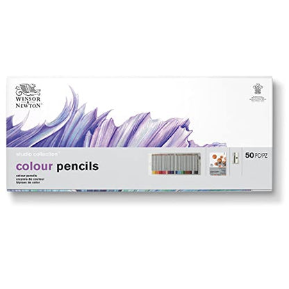 Winsor & Newton Studio Collection Artist Pencils, Colour Pencil Box Set, Set of 50 - style: 50 Color Pencils