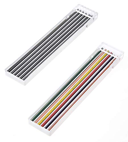 Leda Mechanical Pencil Black and Mixed Colors Lead Refill Pack for drawing and sketching - style: Mixed colored lead