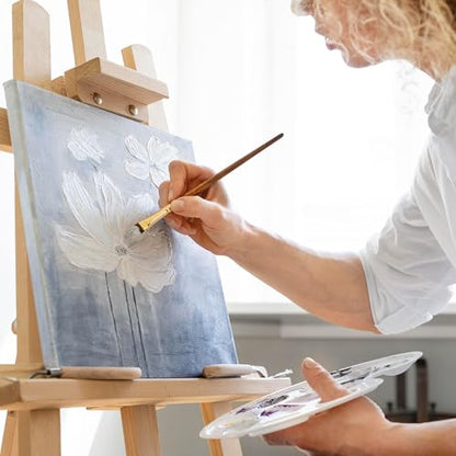 Halobios Stretched Canvases for Painting with 4x4 Inch, 6x6 Inch, 8x10 Inch, 3 Packs Pinting Blank Canvases for Acrylics,Oils & Other Painting Media, 5/8 Inch Profile 100% Cotton Artist Framed Canvas - size: 3 Pack Mixed - 8×10IN 6×6IN 4×4IN