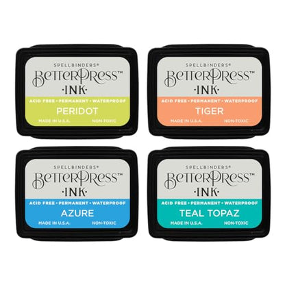 Spellbinders BetterPress Letterpress Ink Pad & Reinkers Bundle (Tropical) - color: Tropical