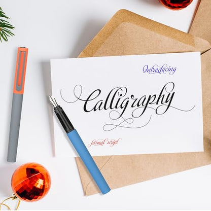 Calligraphy Fountain Pen Set - 5 Different Nibs and 18 Ink Cartridges, Calligraphy Set for Beginners - MU-20