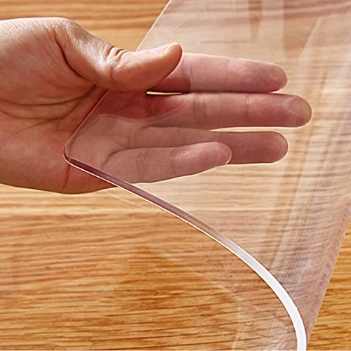 Multi-sizes 12x24 Inch Clear Desk Table Protector Office Writing Desk Pad Non-slip Desktop Cover Mat Shelf Surface Protection PVC Plastic Table Top Protector Mat Cloths for Dining Coffee Table Dresser - size: 12"x24"