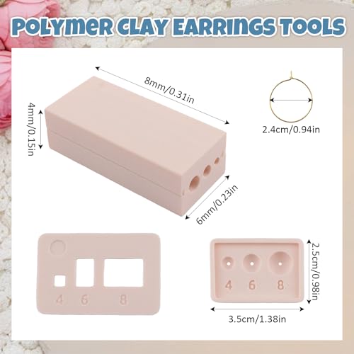 Polymer Clay Bead Roller,Round Earring Mold Acrylic Clay Bead Maker Clay Cutter Tool for Jewelry Piercing Making Kit - color: Style 1