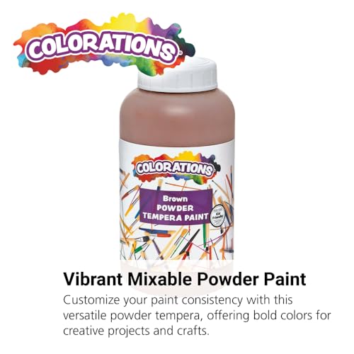 Colorations CPTBR Powder Tempera, Brown - 1 lb. - color: Brown