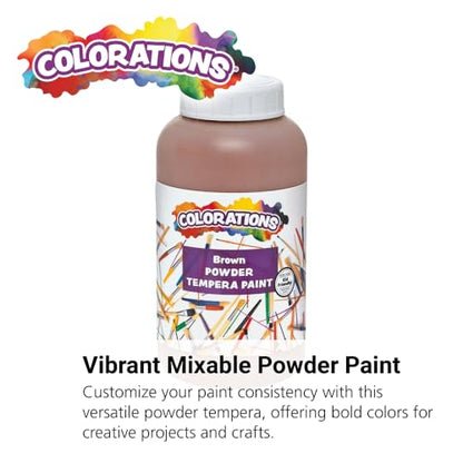 Colorations CPTBR Powder Tempera, Brown - 1 lb. - color: Brown