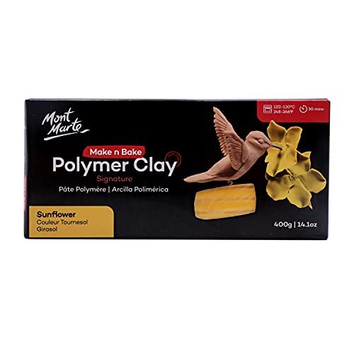 Mont Marte Make n Bake Polymer Clay 400g - Sunflower - color: Sunflower, size: 14.1oz