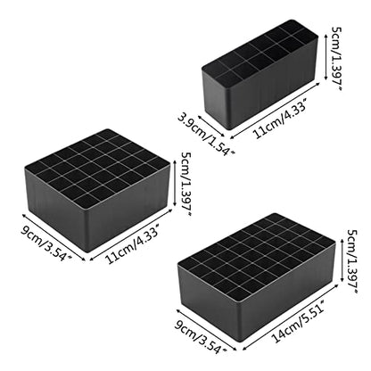 Colorful Marker Pen Organizer Box with 108 Slots, Stackable, Multi-Slot, Non-Slip, Black