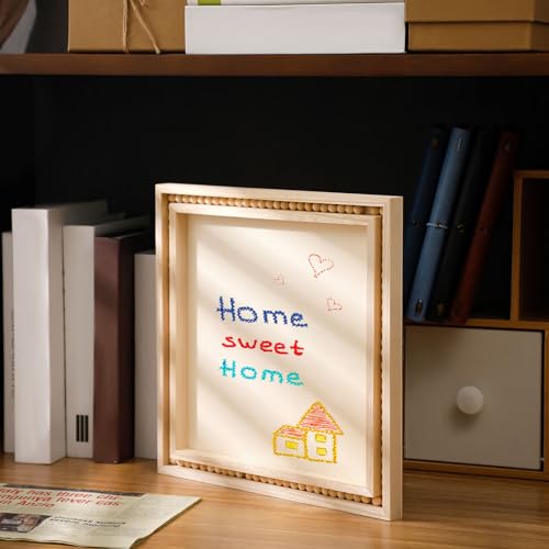 Wenqik 4 Pack Beaded Wood Canvas Panels Unfinished Wooden Blank Framed Signs Boho Style Panel Boards Square Plaques for DIY Crafts Painting Pouring Drawing Art Projects(8 x 8 Inch) - size: 8 x 8 Inch