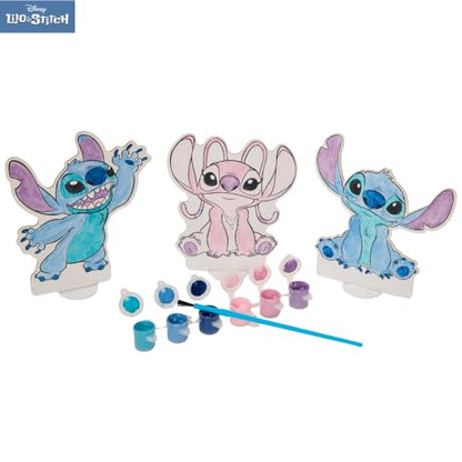 Innovative Designs Disney Lilo and Stitch Canvas Paint Set for Kids with 3 Canvases, Acrylic Paint, Paintbrush, & Stands - color: Stitch