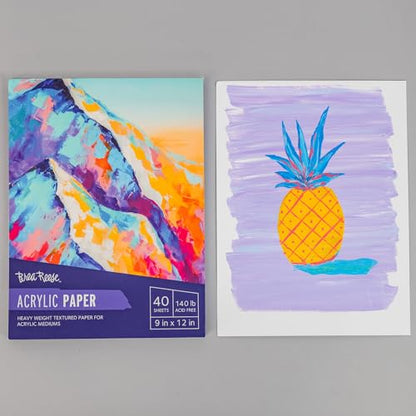 Momenta Brea Reese Acrylic Paint Paper Pad 9"X12"-40 Sheets