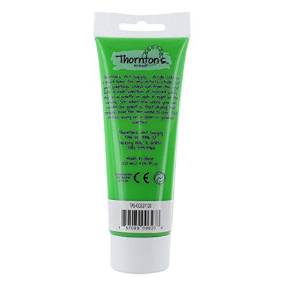 Thornton's Art Supply Acrylic Paint Tube Artist Quality Paints for Canvas Paper Wood Fabric - Vibrant Color Painting Art Supplies for Professional & Beginner (Light Green, 120ml)